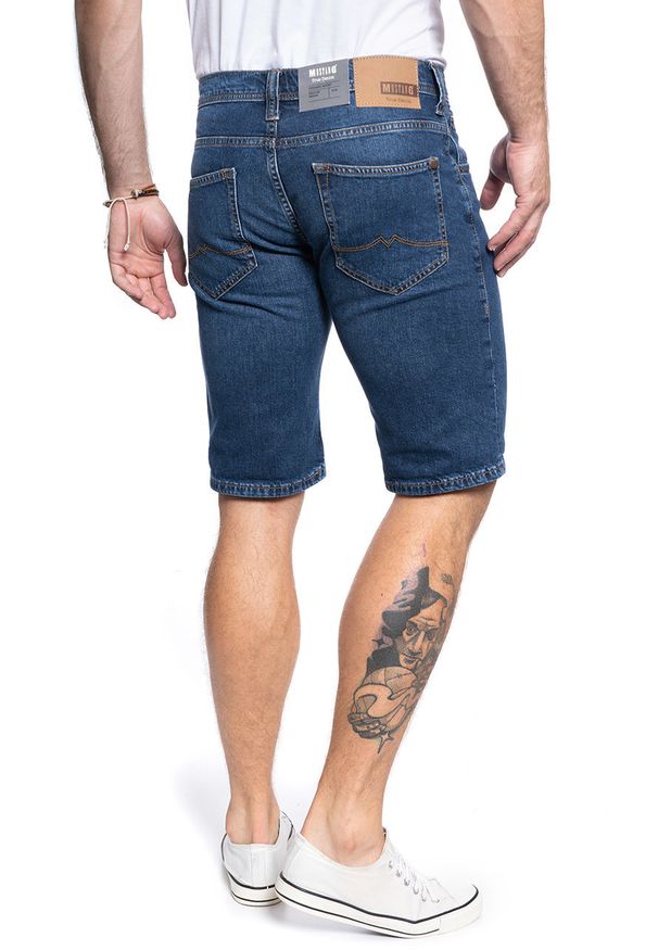 Mustang - SPODENKI MĘSKIE MUSTANG Chicago Short DENIM BLUE 1005417 5000 882. Materiał: denim
