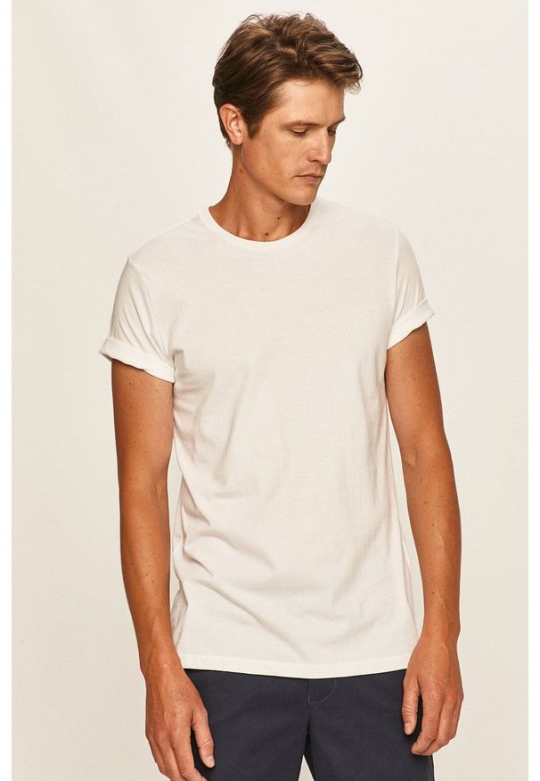 Levi's® - Levi's - T-shirt (2-pack). Okazja: na spotkanie biznesowe, na co dzień. Kolor: biały. Materiał: dzianina. Wzór: gładki. Styl: biznesowy, casual