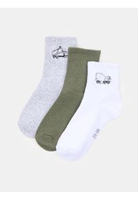 Sinsay - Prążkowane skarpetki 3 pack - wielobarwny. Materiał: prążkowany #1