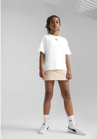 Puma - Młodzieżowa koszulka Essentials Boxy PUMA White. Kolor: biały