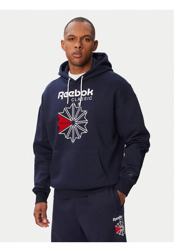 Reebok Bluza Hainrich RK25734CCM Granatowy Regular Fit. Kolor: niebieski. Materiał: bawełna