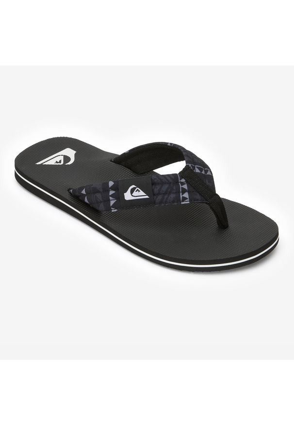Japonki męskie Quiksilver Molokai Layback. Okazja: na plażę. Kolor: czarny. Materiał: syntetyk, kauczuk. Styl: sportowy