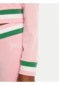 Juicy Couture Bluza Velour Crop JCWAS225351 Różowy Regular Fit. Kolor: różowy. Materiał: welur, syntetyk #3