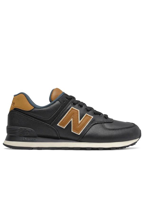 Buty New Balance ML574OMD - czarne. Okazja: na co dzień. Kolor: czarny. Materiał: guma, skóra. Szerokość cholewki: normalna. Model: New Balance 574