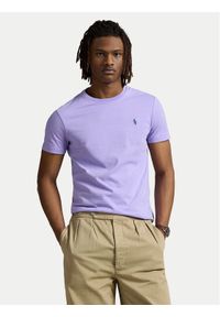 Polo Ralph Lauren T-Shirt 710671438434 Fioletowy Custom Slim Fit. Typ kołnierza: polo. Kolor: fioletowy. Materiał: bawełna #1