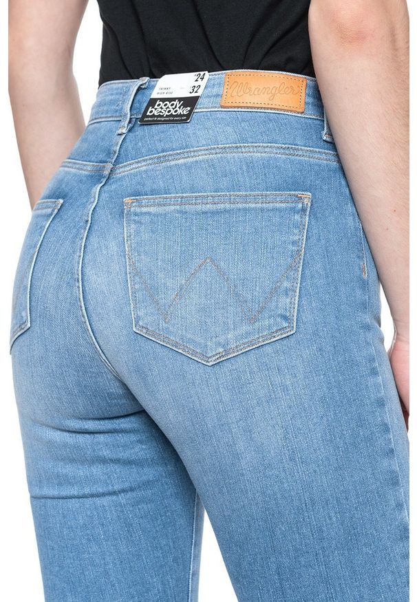 Wrangler - WRANGLER SKINNY HIGH RISE DAMSKIE SPODNIE JEANSOWE INDIGO BEACHES W27HGU241 112128082