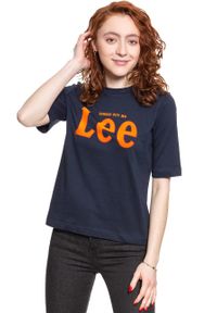 Lee - LEE T SHIRT DAMSKI TEE MIDNIGHT NAVY L43RAIMA