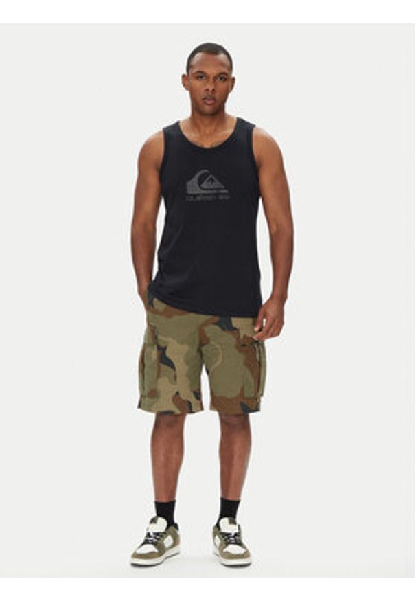 Quiksilver Tank top EQYZT08041 Czarny Regular Fit. Kolor: czarny. Materiał: bawełna