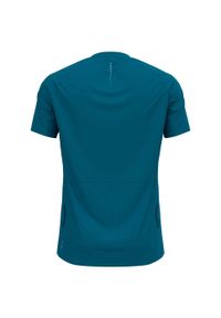 Koszulka do biegania męska Odlo T-shirt z zamkiem 1/2 zip AXALP TRAI. Kolor: niebieski #2