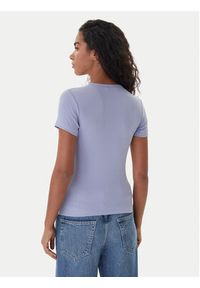 Tommy Jeans T-Shirt Badge DW0DW17881 Niebieski Slim Fit. Kolor: niebieski. Materiał: bawełna #5