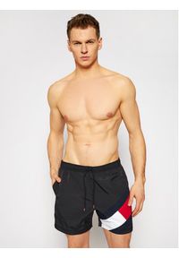 TOMMY HILFIGER - Tommy Hilfiger Szorty kąpielowe UM0UM02048 Czarny Slim Fit. Kolor: czarny. Materiał: syntetyk #5