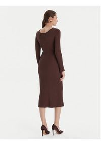 Marciano Guess Sukienka dzianinowa 5BGK55 5891Z Brązowy Regular Fit. Kolor: brązowy. Materiał: syntetyk