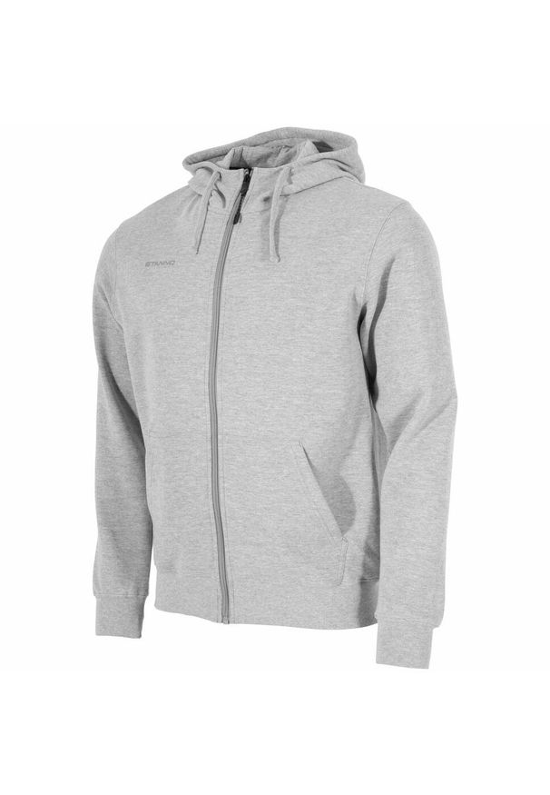 STANNO - Dziecięca bluza z kapturem zapinana na zamek Stanno Base. Typ kołnierza: kaptur. Kolor: szary. Sport: joga i pilates