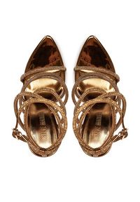 Steve Madden Sandały Sky High SM11003639 Złoty. Kolor: złoty. Materiał: materiał