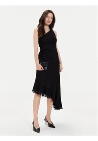 TwinSet - TWINSET Sukienka koktajlowa 241TT2093 Czarny Slim Fit. Kolor: czarny. Materiał: wiskoza. Styl: wizytowy