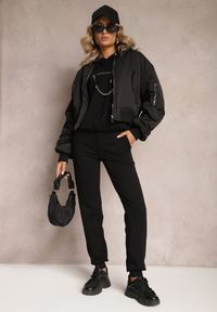 Renee - Czarny Komplet Dresowy z Bawełny Epique. Kolor: czarny. Materiał: dresówka, bawełna