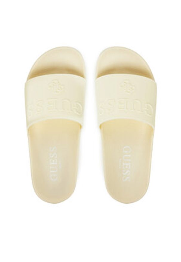 Guess Klapki E5GZ07BB00F Écru. Kolor: kremowy. Materiał: syntetyk