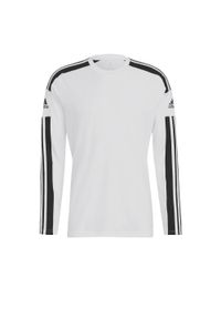 Adidas - Koszulka męska adidas Squadra 21 Long Sleeve Jersey. Kolor: biały, czarny, wielokolorowy. Materiał: jersey. Długość rękawa: długi rękaw. Długość: długie. Sport: piłka nożna