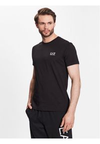 EA7 Emporio Armani T-Shirt 8NPT51 PJM9Z 1200 Czarny Regular Fit. Kolor: czarny. Materiał: bawełna