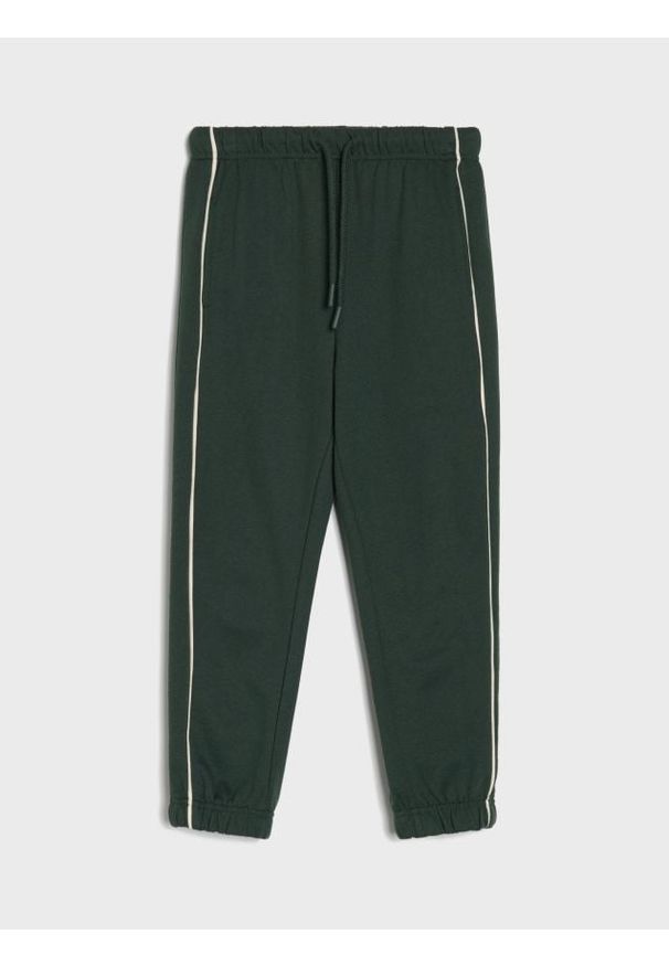 Sinsay - Spodnie jogger - zielony. Kolor: zielony