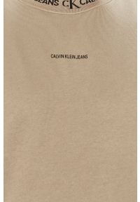 Calvin Klein Jeans - Bluza bawełniana. Okazja: na co dzień. Kolor: szary. Materiał: bawełna. Wzór: nadruk. Styl: casual #5