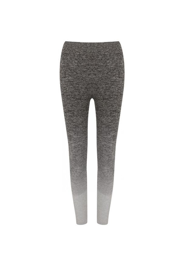 TOMBO - Legging damski nadruk Tombo. Kolor: szary. Wzór: nadruk