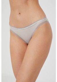 Calvin Klein Underwear figi (3-pack) kolor beżowy. Kolor: beżowy. Materiał: materiał, dzianina. Wzór: gładki #9