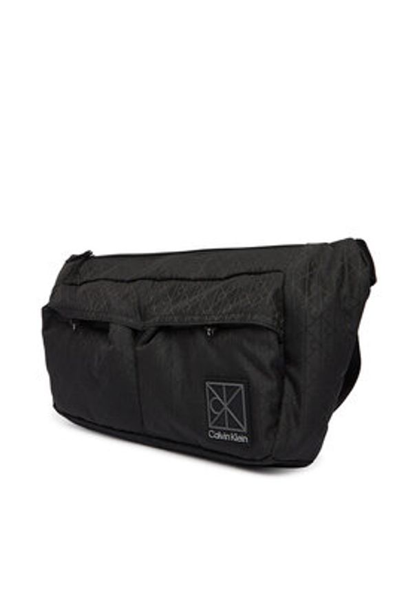 Calvin Klein Nerka Utility Emblem Sling Waistbag LV04D3341G Czarny. Kolor: czarny. Materiał: materiał