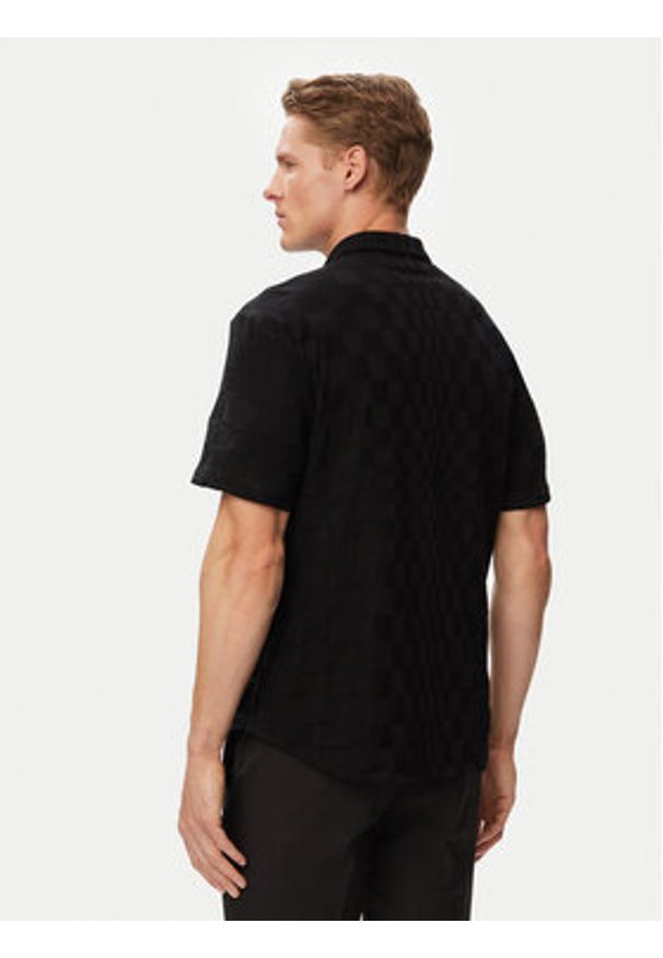 BOSS Polo Spirit70Jacq S 50560415 Czarny Regular Fit. Typ kołnierza: polo. Kolor: czarny. Materiał: bawełna