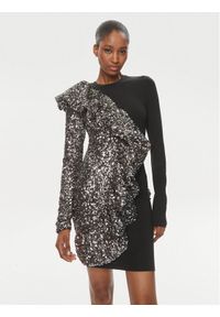 ROTATE Sukienka koktajlowa 112206100 Czarny Regular Fit. Kolor: czarny. Materiał: wiskoza. Styl: wizytowy