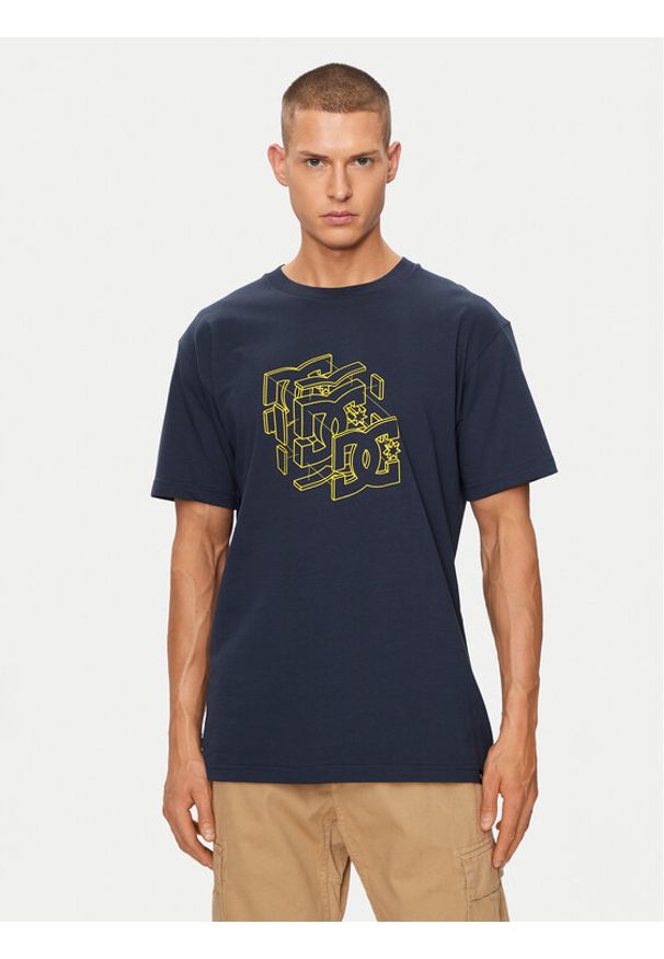 DC Shoes T-Shirt Rebuild Hss ADYZT05337 Granatowy Regular Fit. Kolor: niebieski. Materiał: bawełna