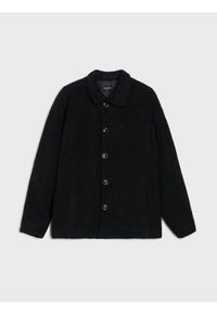Sinsay - Rozpinana bluza z kołnierzem - czarny. Kolor: czarny