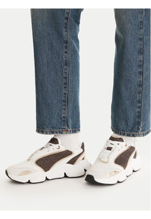 MICHAEL Michael Kors Sneakersy Renny 43F5RNFS2S Biały. Kolor: biały. Materiał: skóra