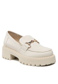 DeeZee Loafersy H3302D-3 Beżowy. Kolor: beżowy. Materiał: skóra