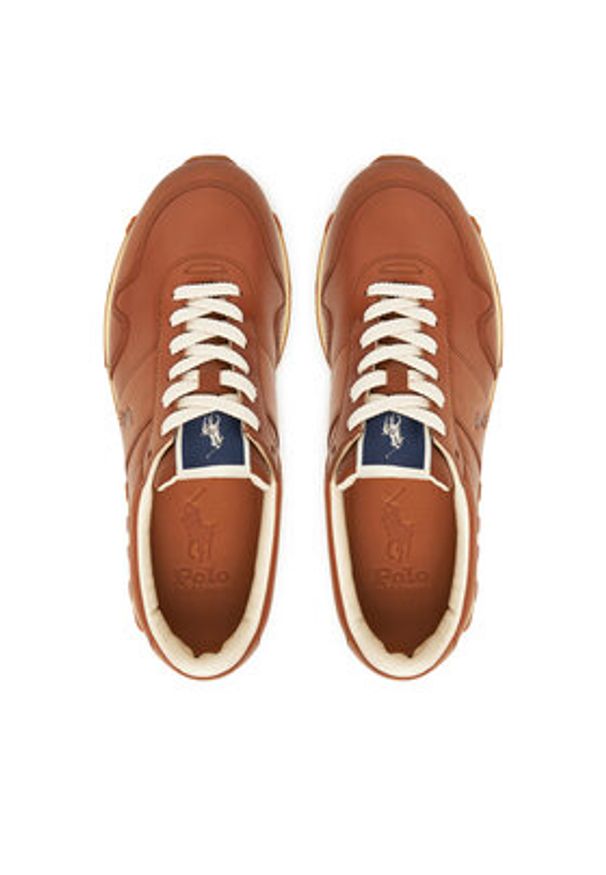 Polo Ralph Lauren Sneakersy Prl Trail125 Sk Ltl 804956685001 Brązowy. Kolor: brązowy. Materiał: skóra