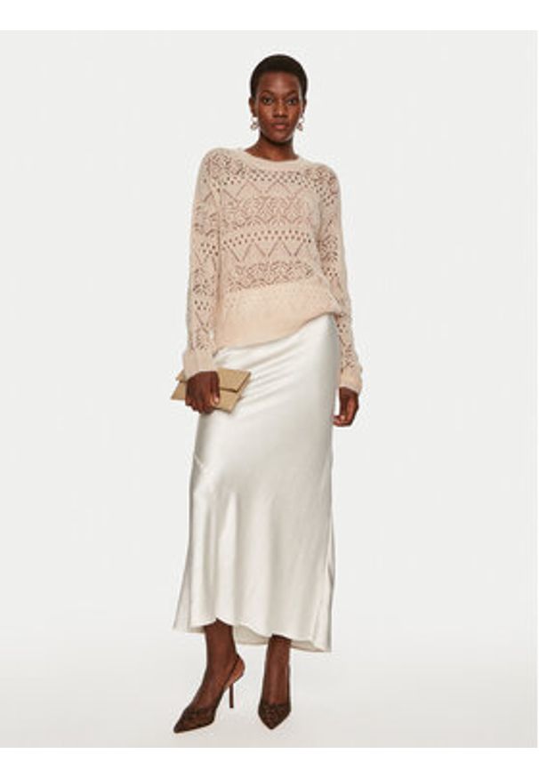 TwinSet - TWINSET Sweter 242TP3690 Różowy Loose Fit. Kolor: różowy. Materiał: syntetyk