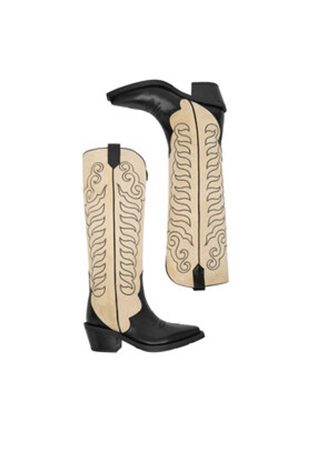 Badura Kowbojki EO-BAYLOR-5033-25 Beżowy. Kolor: beżowy. Materiał: skóra, zamsz