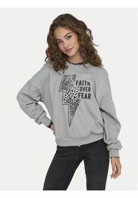 only - ONLY Bluza Runa 15313683 Szary Regular Fit. Kolor: szary. Materiał: bawełna #1