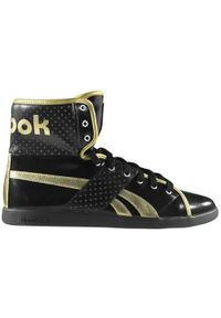 Buty do chodzenia damskie Reebok Top Down. Wysokość cholewki: za kostkę. Zapięcie: sznurówki. Kolor: żółty, wielokolorowy. Materiał: materiał, skóra, tkanina, syntetyk. Szerokość cholewki: normalna. Sport: turystyka piesza