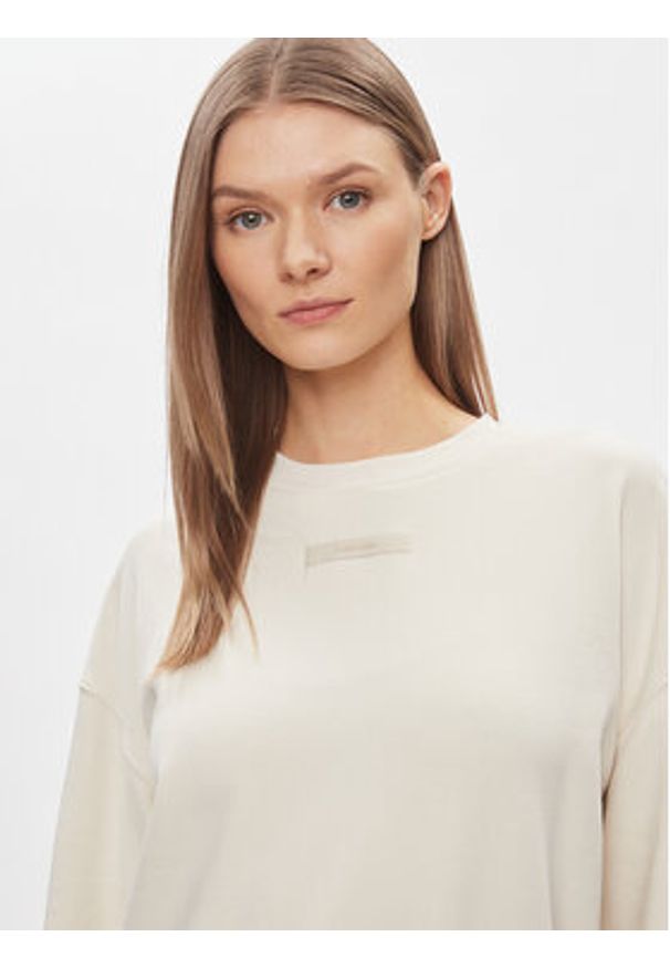 Calvin Klein Bluza Micro Logo K20K206630 Écru Regular Fit. Materiał: bawełna