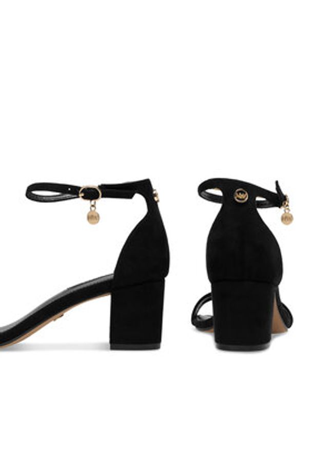 Nine West Sandały WFA2625-1 Czarny. Kolor: czarny. Materiał: materiał