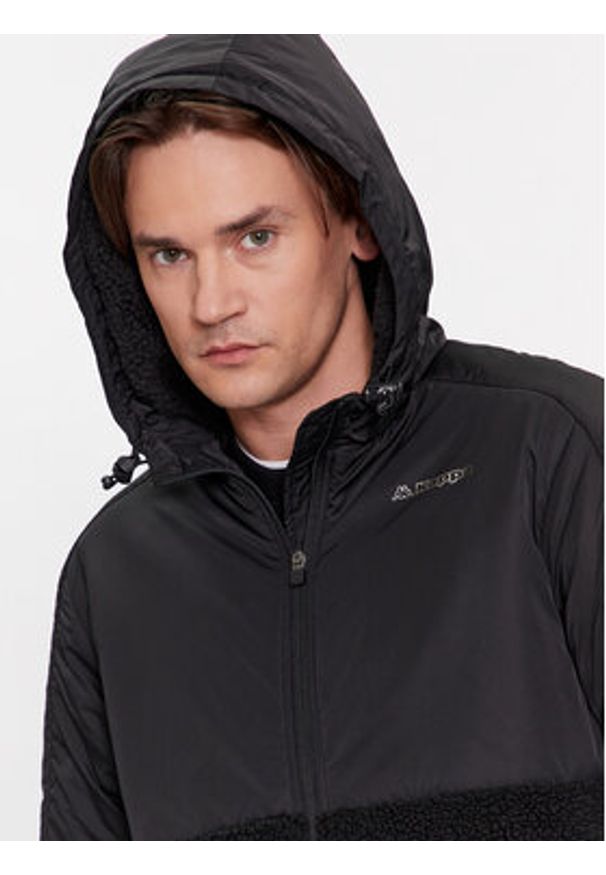 Kappa Kurtka przejściowa Logo 331E2RW Czarny Regular Fit. Kolor: czarny. Materiał: syntetyk