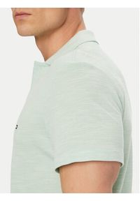 TOMMY HILFIGER - Tommy Hilfiger Polo Textured Oxford Pique MW0MW38482 Zielony jasny Regular Fit. Typ kołnierza: polo. Kolor: zielony. Materiał: bawełna #4