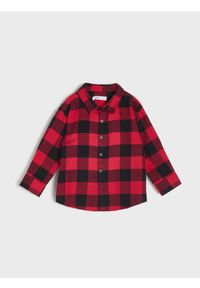Sinsay - Bawełniana koszula w kratę - czerwony. Kolor: czerwony. Materiał: bawełna #1