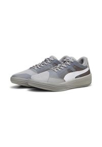 Buty do chodzenia męskie Puma Clyde All-pro Team. Zapięcie: sznurówki. Kolor: biały, wielokolorowy, szary. Materiał: materiał, syntetyk, tkanina. Szerokość cholewki: normalna. Sport: turystyka piesza