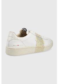 MOA Concept buty skórzane grand master kolor biały. Nosek buta: okrągły. Zapięcie: sznurówki. Kolor: biały. Materiał: skóra. Obcas: na obcasie. Wysokość obcasa: niski