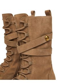 TwinSet - TWINSET Botki 252TGT050 Brązowy. Kolor: brązowy. Materiał: skóra, zamsz #6