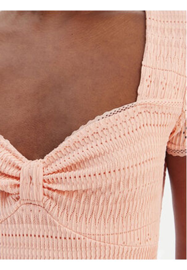 Guess Sukienka codzienna W6GK15 K2950 Pomarańczowy Slim Fit. Okazja: na co dzień. Kolor: pomarańczowy. Materiał: syntetyk. Typ sukienki: proste. Styl: casual