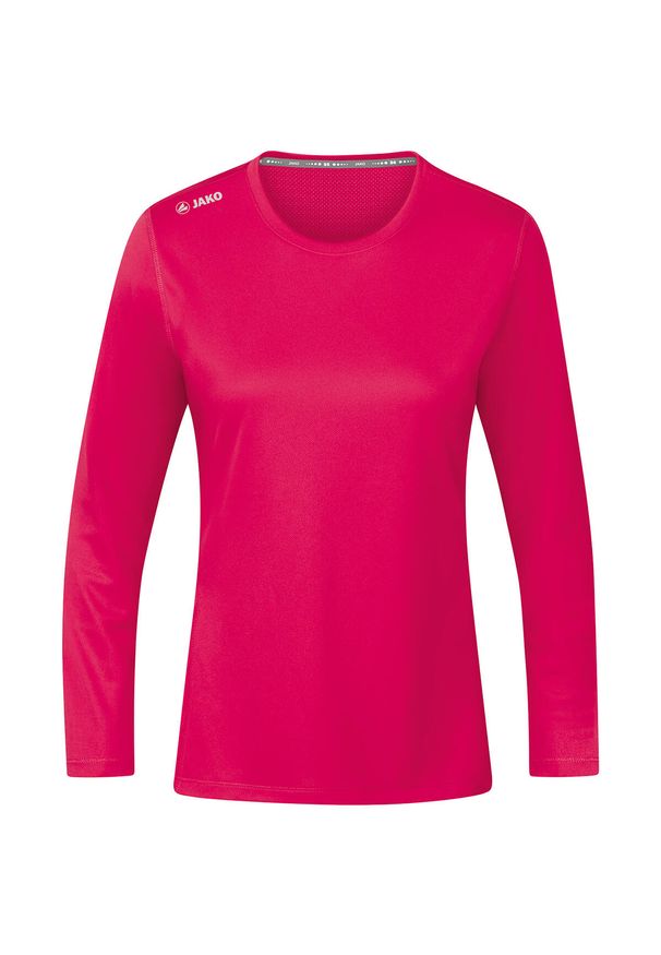 Koszulka damska Jako Run 2.0 manches longues. Kolor: różowy. Długość rękawa: długi rękaw. Długość: długie. Sport: bieganie