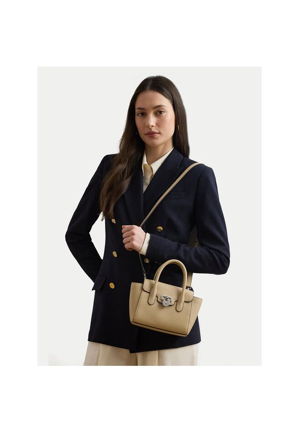 Lauren Ralph Lauren - Torebka LAUREN RALPH LAUREN. Kolor: beżowy